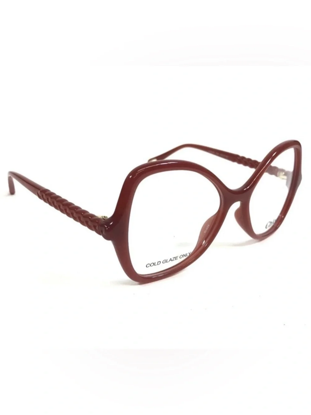 Chloé Eyeglass Frames CH0004O 002 Red Orange Butterfly 52-16-140 cottagecore